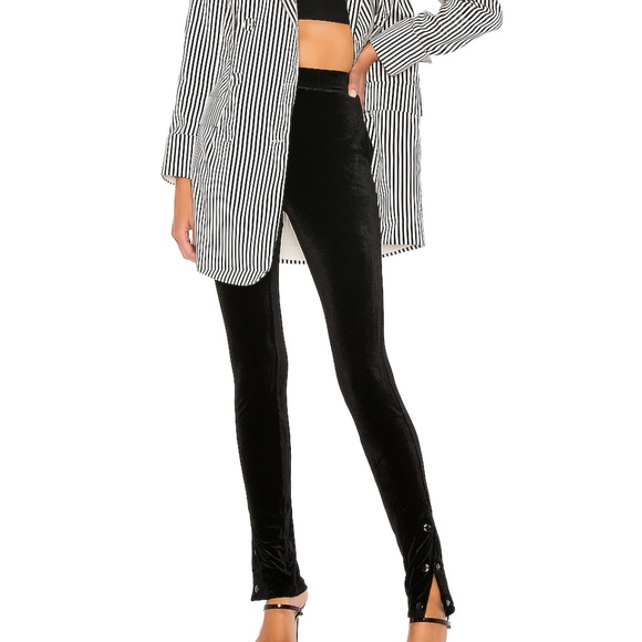 REVOLVE Pants - NWT-Revolve Black Velvet Melodie Pants.